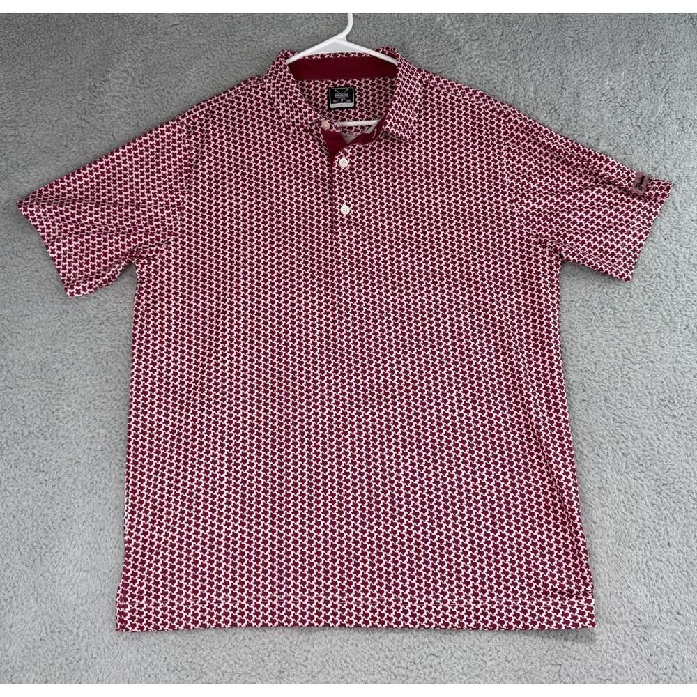 Deolax Texas Map All Over Print Short Sleeve Performance Golf Polo Shirt Men L